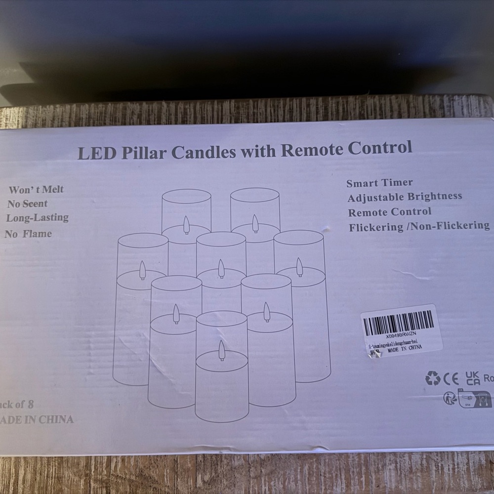 LED Pillar Candles with Remote Control